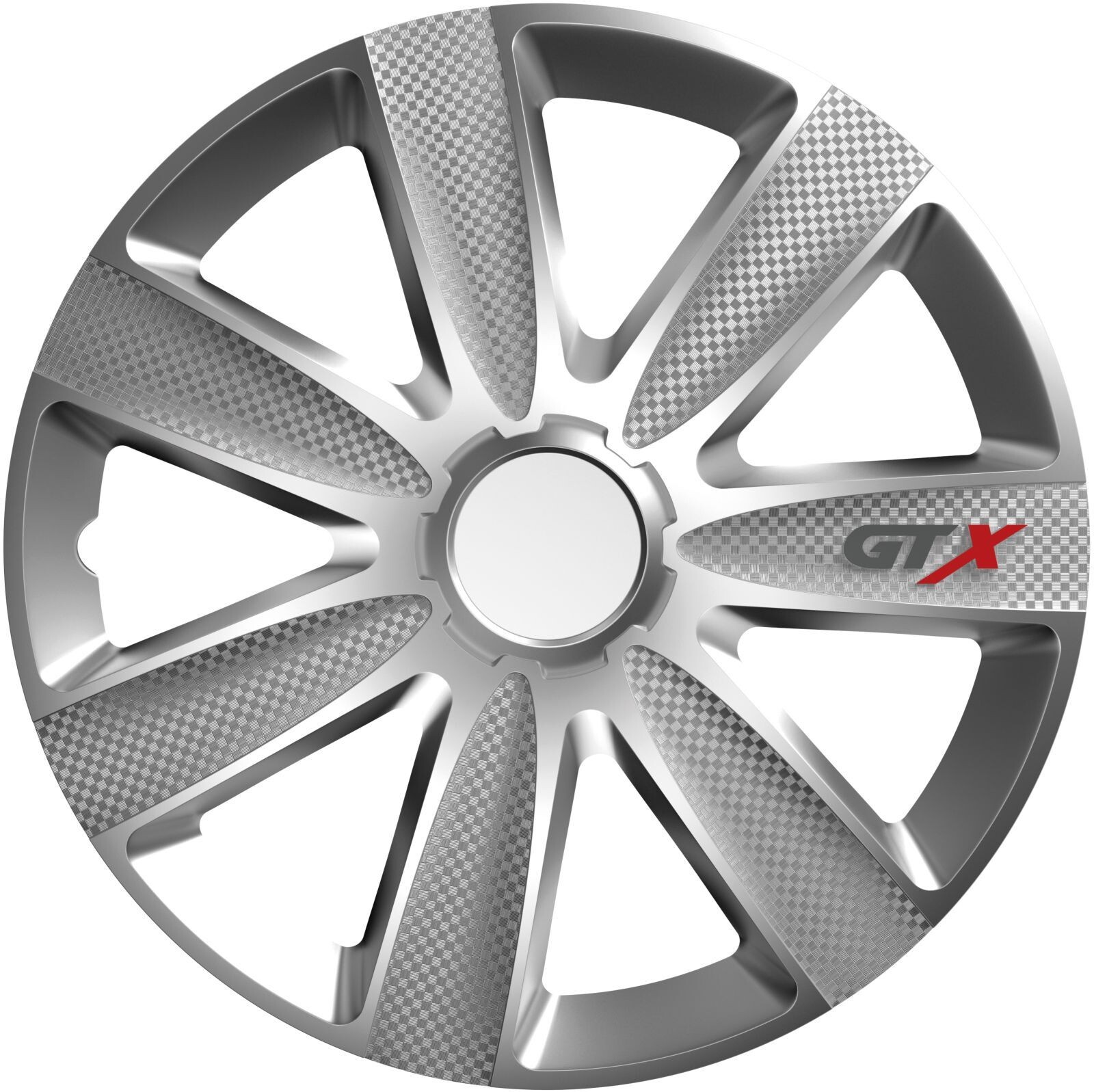 Poklice na kola pro Volkswagen GTX Carbon 14" Silver 4ks