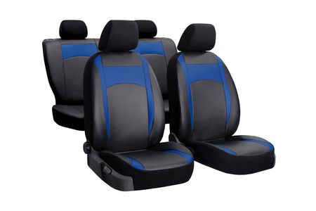 Autopotahy pro Dacia Sandero (III) 2021-> Design Leather modré 2+3