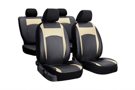 Autopotahy pro Fiat 500L 2012-> Design Leather béžové 2+3