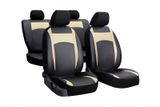 Autopotahy pro Seat Ateca 2016-> Design Leather béžové 2+3
