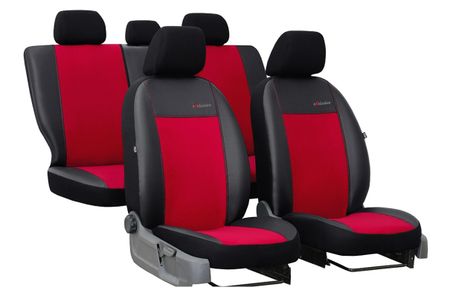 Autopotahy pro Seat Cordoba (II) 2002-2010 Exclusive Alcantara - červené 2+3