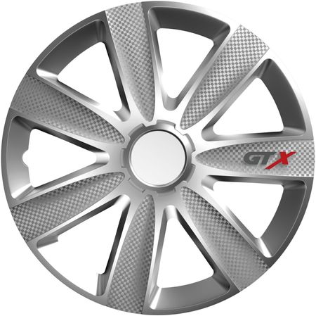 Poklice na kola pro Audi GTX Carbon 14" Silver 4ks
