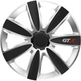 Poklice na kola pro Audi GTX carbon black / silver 14