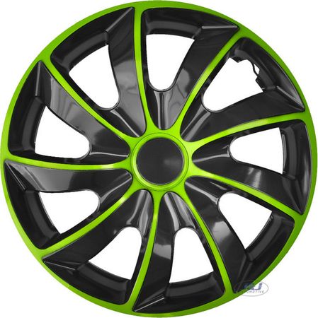 Poklice pro ChevroletQuad 14" Green & Black 4ks