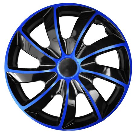 Poklice na kola pro Škoda Quad 14" Blue & Black 4ks